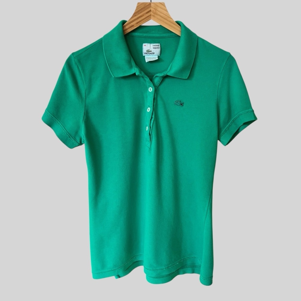Lacoste Women's Vibrant Green Polo Tee